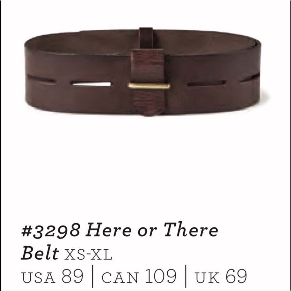 CAbi Here or There leather Belt MED